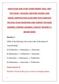 CWCN EXAM PREP 2026 &ndash; 200 REAL EXAM QUESTIONS & DETAILED ANSWERS &vert; CERTIFIED WOUND CARE NURSE STUDY GUIDE&NewLine;&NewLine;