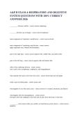 A&P II EXAM 4&colon; RESPIRATORY AND DIGESTIVE&NewLine;SYSTEM QUESTIONS WITH 100&percnt; CORRECT&NewLine;ANSWERS 2026