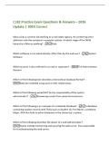C182 Practice Exam Questions & Answers &ndash; 2026&NewLine;Update &vert; 100&percnt; Correct&NewLine;Marcus has a summer job working at a real estate agency&period; He is entering client&NewLine;addresses into the company's computer system&period; At which stage of the DIKW&NewLine;hierarchy is Marcus work
