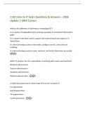 C182 Intro to IT Exam Questions & Answers &ndash; 2026&NewLine;Update &vert; 100&percnt; Correct&NewLine;What is the definition of information technology &lpar;IT&rpar;&quest;&NewLine;It is a system of dependent parts working separately to accomplish information&NewLine;goals&period;&NewLine;It is a system indirectly used to supp