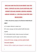 EHR EXAM PREP 2026 &ndash; 200 REAL EXAM QUESTIONS & DETAILED ANSWERS &vert; ELECTRONIC HEALTH RECORDS CERTIFICATION STUDY GUIDE&NewLine;&NewLine;