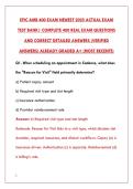 EPIC AMB 400 EXAM PREP 2026 &ndash; 200 REAL EXAM QUESTIONS & DETAILED ANSWERS &vert; EPIC AMBULATORY CERTIFICATION STUDY GUIDE&NewLine;&NewLine;