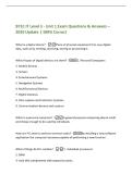 BTEC IT Level 3 - Unit 1 Exam Questions & Answers &ndash;&NewLine;2026 Update &vert; 100&percnt; Correct&NewLine;What is a digital device&quest; -Piece of physical equipment that uses digital&NewLine;data&comma; such as by sending&comma; receiving&comma; storing or processing it&period;&NewLine;What 9 types of digital devices are 