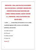 FIREFIGHTER 1 EXAM PREP 2026 &ndash; 200 REAL EXAM QUESTIONS & DETAILED ANSWERS &vert; NFPA 1001 CERTIFICATION STUDY GUIDE&NewLine;&NewLine;