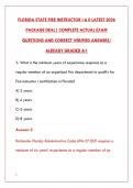 FLORIDA FIRE INSTRUCTOR I EXAM PREP 2026 &ndash; 200 REAL EXAM QUESTIONS & DETAILED ANSWERS &vert; STATE CERTIFICATION STUDY GUIDE&NewLine;&NewLine;