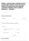 NSG124 &sol; NSG 124 EXAM 1 NEWEST ACTUAL &lpar;LATEST 2026 UPDATE&rpar;&colon; PHARMACOLOGY &vert; GUIDE WITH QUESTIONS AND VERIFIED ANSWERS &vert;VERIFIED&sol;&sol; 100&percnt; CORRECT &vert; GRADED A&plus; - HERZING