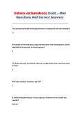 Indiana Jurisprudence Exam Mini Questions and Correct Answers &ndash; Quick Review Study Guide
