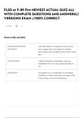 FLSD or F-89 Fire NEWEST ACTUAL QUIZ ALL WITH COMPLETE QUESTIONS AND ANSWERS&sol;&sol; VERSIONS EXAM &sol;&sol;100&percnt; CORRECT&period;