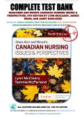 Complete Test Bank for Ross-Kerr & Wood's Canadian Nursing Issues and Perspectives &lpar;6th Edition&rpar; by Lynn McCleary &mdash; Full 26 Chapters with Verified Questions&comma; Answers&comma; and Detailed Rationales &lpar;Latest 2026 Evolve Update for Exam Prep&rpar;