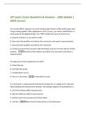 CIP Level 1 Exam Questions & Answers &ndash; 2026 Update &vert;&NewLine;100&percnt; Correct