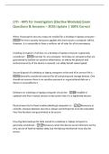CITI - HIPS for Investigators &lpar;Elective Modules&rpar; Exam&NewLine;Questions & Answers &ndash; 2026 Update &vert; 100&percnt; Correct