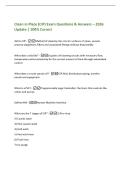 Clean in Place &lpar;CIP&rpar; Exam Questions & Answers &ndash; 2026&NewLine;Update &vert; 100&percnt; Correct