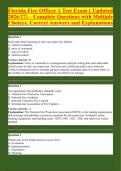 Florida Fire Officer 1 Exam Prep &lpar;2026 Updated&rpar; &vert; 200 Complete Questions&comma; Answers & Detailed Explanations Bundle