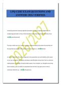 LPQ CERT EXAM QUESTIONS AND&NewLine;ANSWERS 2026 VERIFIED&period;