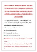 MDC4 FINAL EXAM 2026 &ndash; 500&plus; REAL PRACTICE QUESTIONS & ANSWERS &vert; LATEST TEST BANK &lpar;RASMUSSEN&rpar;&NewLine;&NewLine;