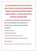 MLS ASCP EXAM 2026 &ndash; 200&plus; REAL PRACTICE QUESTIONS & ANSWERS &vert; LATEST TEST BANK&NewLine;&NewLine;