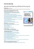 Test Bank For Introduction to Maternity and Pediatric Nursing&comma; 9th Edition&comma; By Gloria Leifer&comma; All Chapters 1-34&NewLine;