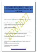INTRO TO MANAGEMENT EXAM &num;1&NewLine;UIOWA QUESTIONS AND ANSWERS 2026&NewLine;VERIFIED&period;
