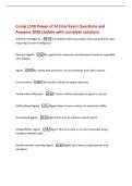 Comp 1100 Power of AI Final Exam Questions and&NewLine;Answers 2026 Update with complete solutions&NewLine;Artificial Intelligence -The field of creating systems that can perform tasks&NewLine;requiring human intelligence&NewLine;Rational Agent -An agent that maximizes performance b
