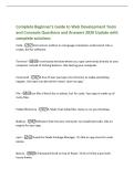 Complete Beginner's Guide to Web Development Tools&NewLine;and Concepts Questions and Answers 2026 Update with&NewLine;complete solutions