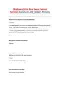Oklahoma State Law Exam for Funeral Services &ndash; Questions and Correct Answers