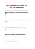 Septic License Test &ndash; Questions and Correct Answers Study Guide