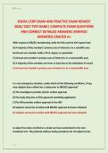 SOCRA CCRP EXAM AND PRACTICE EXAM NEWEST &NewLine;2026&sol; 2027 TEST BANK&vert; COMPLETE EXAM QUESTIONS &NewLine;AND CORRECT DETAILED ANSWERS &lpar;VERIFIED &NewLine;ANSWERS&rpar; GRADED A&plus;