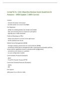 CompTIA A&plus; 1101 Objective Review Exam Questions &&NewLine;Answers &ndash; 2026 Update &vert; 100&percnt; Correct&NewLine;Inverter&NewLine;- converts DC power to AC power&NewLine;- provides power to a screen's backlight&NewLine;Port Replicator&NewLine;- similar to a docking station&comma; but simpler and smaller&NewLine;