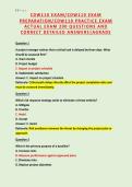 CDW110 EXAM&sol;CDW110 EXAM &NewLine;PREPARATION&sol;CDW110 PRACTICE EXAM &NewLine;ACTUAL EXAM 200 QUESTIONS AND &NewLine;CORRECT DETAILED ANSWERS&vert;AGRADE