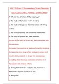 NU 150 EXAM 1 PHARMACOLOGY &ndash; 200 TESTED QUESTIONS WITH DETAILED RATIONALES&NewLine;&NewLine;
