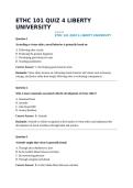 ETHC 101 QUIZ 4 LIBERTY UNIVERSITY