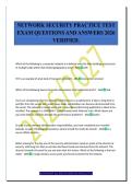 NETWORK SECURITY PRACTICE TEST&NewLine;EXAM QUESTIONS AND ANSWERS 2026&NewLine;VERIFIED&period;