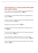 CYB 155 Module 10&comma; 11&comma; 12 Exam questions 2026 Update&NewLine;with complete solutions&period;&NewLine;In 1917&comma; Gilbert S&period; Vernam&comma; an AT&T employee&comma; invented a polyalphabetic cipher&NewLine;machine that used a non-repeating random key&period; -True&NewLine;A cryptovariable is a value representing t