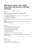 UHC Events Basics Test 2026 Questions and Answers &lpar;Verified Answers&rpar;
