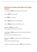 DATA301 Exam questions 2026 Update with complete&NewLine;solutions&period;&NewLine;5 V's of Big Data -Volume&comma; variety&comma; value&comma; velocity&comma; veracity&NewLine;Volume -Huge amount of data&NewLine;Value -Extract useful data&NewLine;Velocity -High speed of a