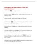 data science Exam questions 2026 Update with&NewLine;complete solutions&period;