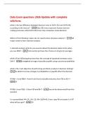 Data Exam questions 2026 Update with complete&NewLine;solutions&period;&NewLine;what is the key difference between decision trees in DATA 301 and DATA 401&NewLine;according to the lecture&quest; -Data 301 trees represent human decision&NewLine;making processes while DATA 401 trees help computers