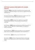 DATA Exam questions 2026 Update with complete&NewLine;solutions&period;&NewLine;Critical Data -Information that is essential for business operations&comma; legal&NewLine;compliance&comma; or competitive advantage&period; Its loss would cause significant financial or&NewLine;reputational harm&period;&NewLine;Data Capture a