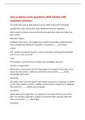 data analytics Exam questions 2026 Update with&NewLine;complete solutions&period;&NewLine;The main tools used b