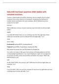 Data 630 Final Exam questions 2026 Update with&NewLine;complete solutions&period;
