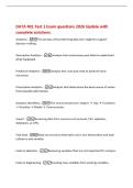 DATA 401 Test 1 Exam questions 2026 Update with&NewLine;complete solutions&period;