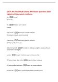 DATA 301 Final Multi Choice INFO Exam questions 2026&NewLine;Update with complete solutions&period;