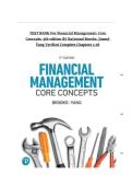 TEST BANK FOR Financial Management Core Concepts&comma; 5th edition Raymond Brooks Jimmy Yang Chapter 1-18&period;COMPLETE GUIDE ALL CHAPTERS COVERED 100&percnt; VERIFIED A&plus; GRADE ASSURED&excl;&excl;&excl;&excl;&excl; NEW LATEST UPDATE&excl;&excl;&excl;&excl;&excl;