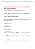 Data 301 Exam 2 Questions and Answers 2026 Update&NewLine;with complete solutions