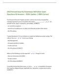 DOD Annual Security Awareness Refresher Exam&NewLine;Questions & Answers &ndash; 2026 Update &vert; 100&percnt; Correct&NewLine;The Personnel Security Program protects national security by ensuring that&NewLine;individuals granted access to classified information &lowbar;&lowbar;&lowbar;&lowbar;&lowbar;&lowbar;&lowbar;&lowbar;&lowbar;&lowbar;&lowbar;&lowbar;&lowbar;&period; - - are&comma;&NewLine;and w