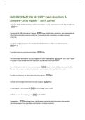 DoD INFORMATION SECURITY Exam Questions &&NewLine;Answers &ndash; 2026 Update &vert; 100&percnt; Correct&NewLine;Executive Order 13526 establishes uniform information security requirements for the Executive Branch&period;&NewLine;-TRUE&NewLine;Purpose of the DOD Information Program -Proper classification&comma; p