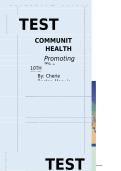 Test Bank Community and Public Health Nursing Promoting the Public&rsquo;s Health 10th Edition Cherie Rector Mary Jo Stanley A&plus;