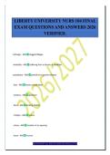 LIBERTY UNIVERSITY NURS 104 FINAL&NewLine;EXAM QUESTIONS AND ANSWERS 2026&NewLine;VERIFIED&period;