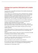 dysphagia Exam questions 2026 Update with complete&NewLine;solutions&period;&NewLine;list and describe 2 major differences between clinical swallow evaluations and&NewLine;swallowing screening tools&period;&NewLine;clinical swallow eval- comprehensively assesses swallowing function&comma; identifies&NewLine;p