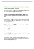 ECS- Web Development Questions and Answers 2026&NewLine;Update with complete solutions&NewLine;Back End Web Developer -Person who uses scripting languages such as&NewLine;PHP and other databases to design how a website works&period;&NewLine;Copyright -the exclusive legal right to print&comma; pu